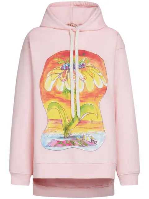 Marni graphic-print cotton hoodie