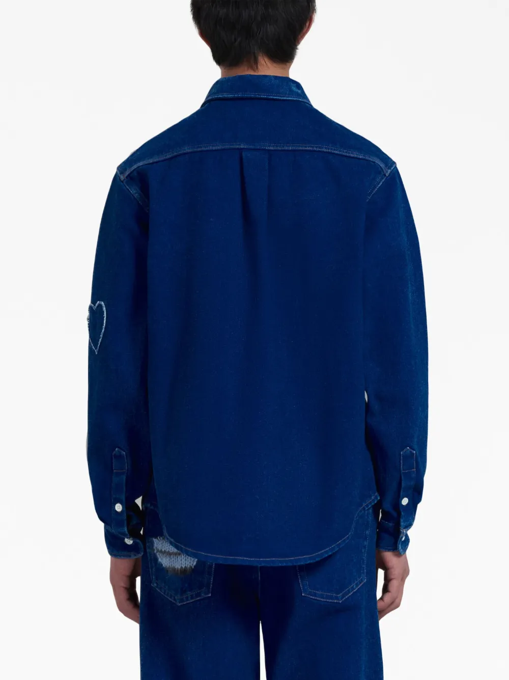Marni パッチディテール デニムシャツ | ブルー | FARFETCH JP