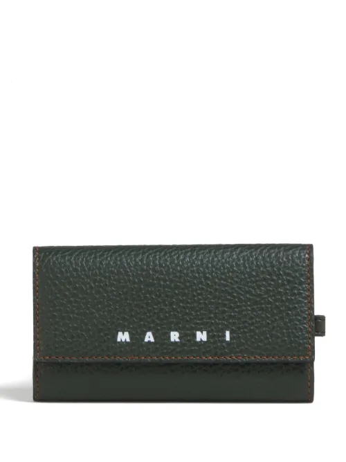 Porte-clés en cuir à logo imprimé - Marni - Modalova