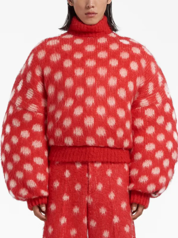Marni ポルカドット セーター | レッド | FARFETCH JP