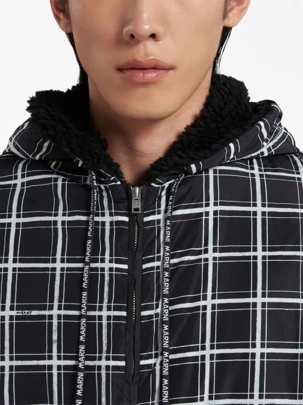 Marni grid-pattern Padded Jacket - Farfetch