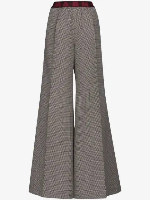 Marni pantalon à taille à logo