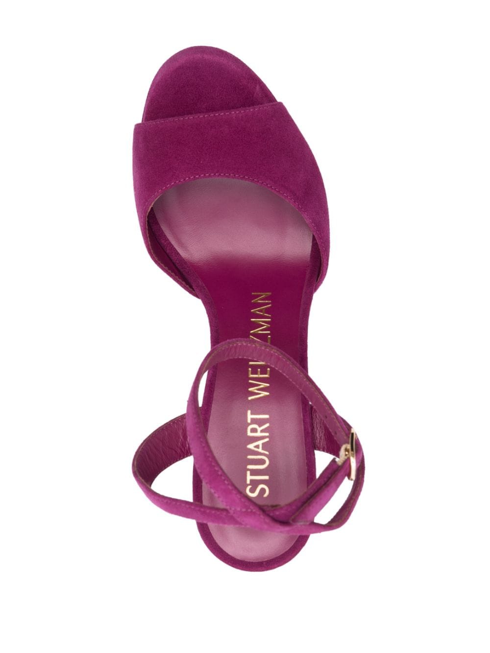Shop Stuart Weitzman 130mm Open-toe Suede Sandals In Purple