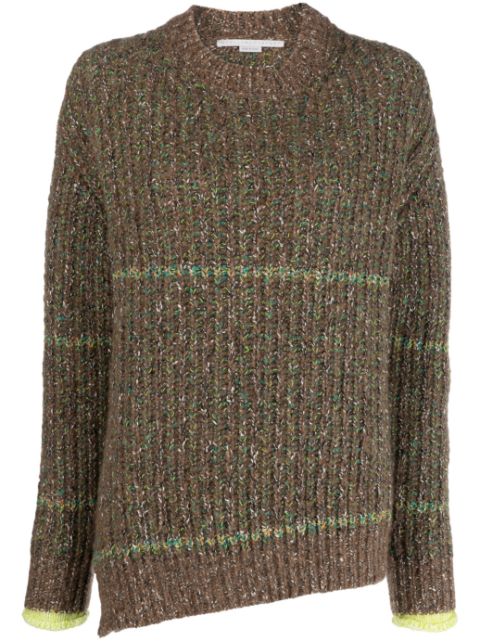 Stella McCartney melange-effect wool-cotton blend jumper Women