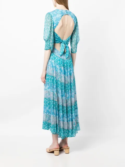 Rixo Agyness mix-print tiered dress 0100032442302690008 - 3