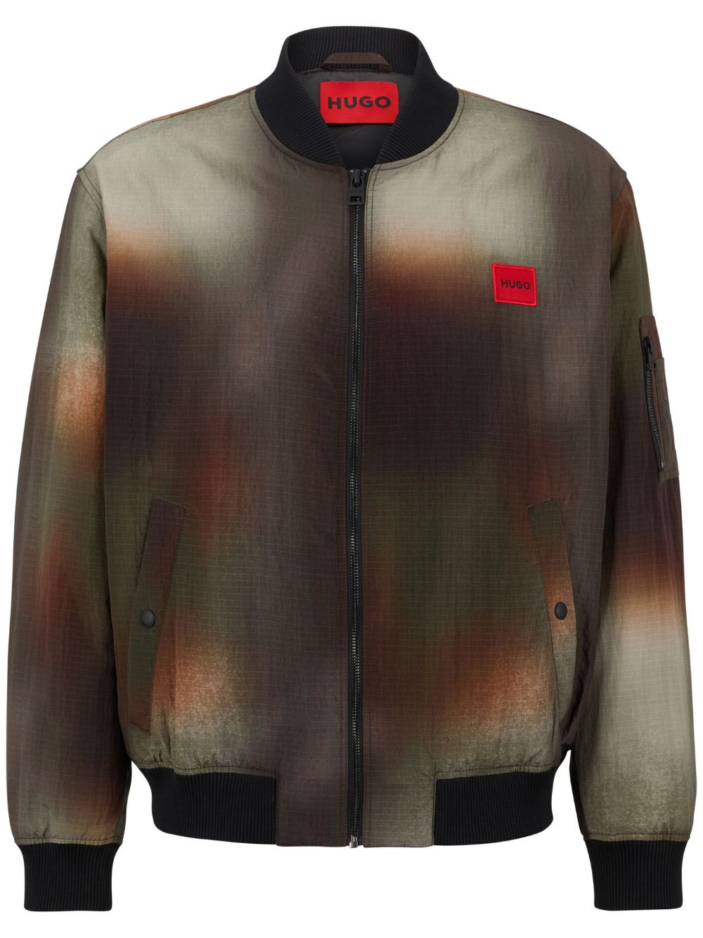 HUGO Byler logo-patch bomber jacket - Multicolour