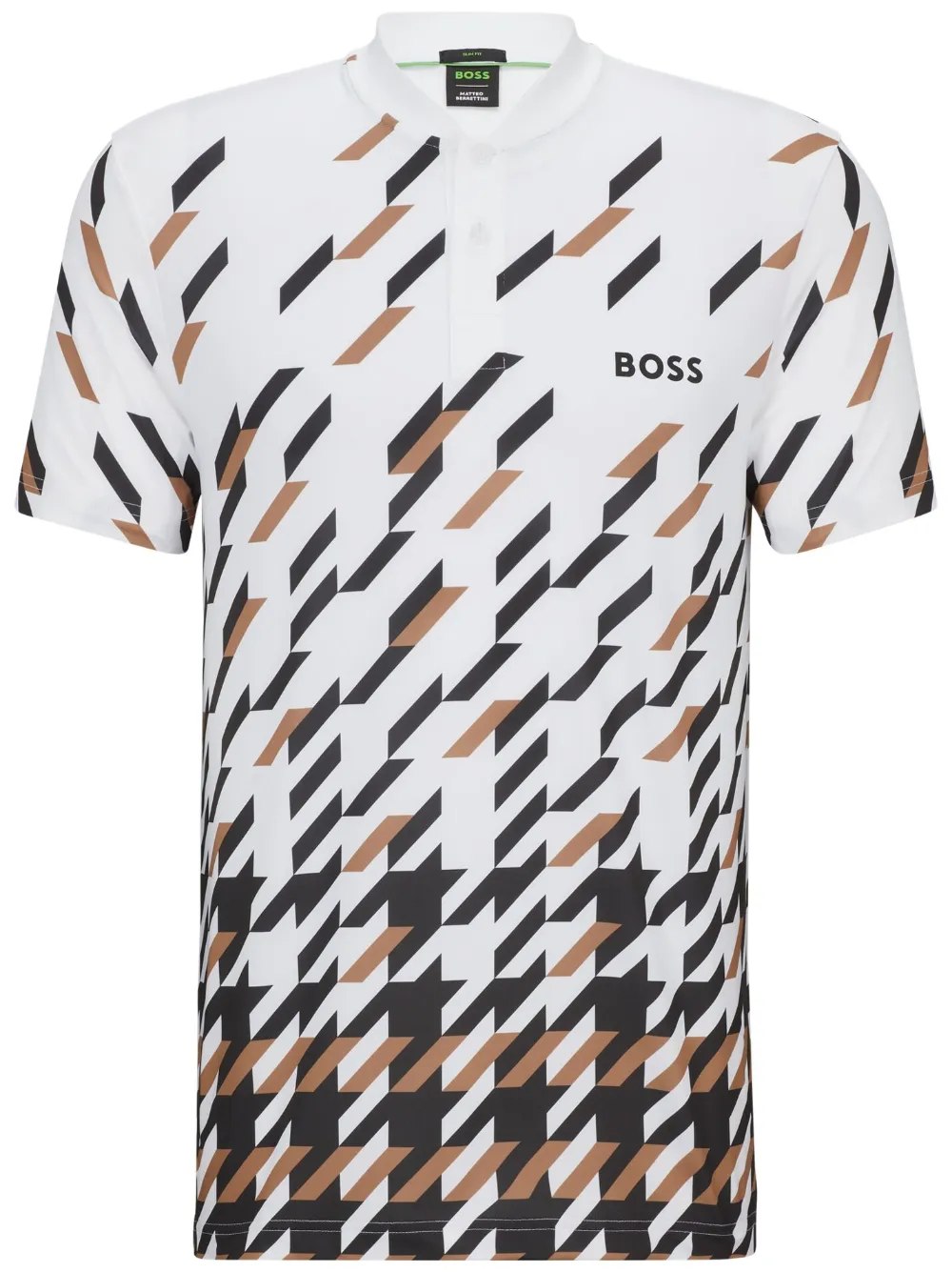 Hugo Boss Boss X Matteo Berrettini Slim-fit Houndstooth Polo Shirt