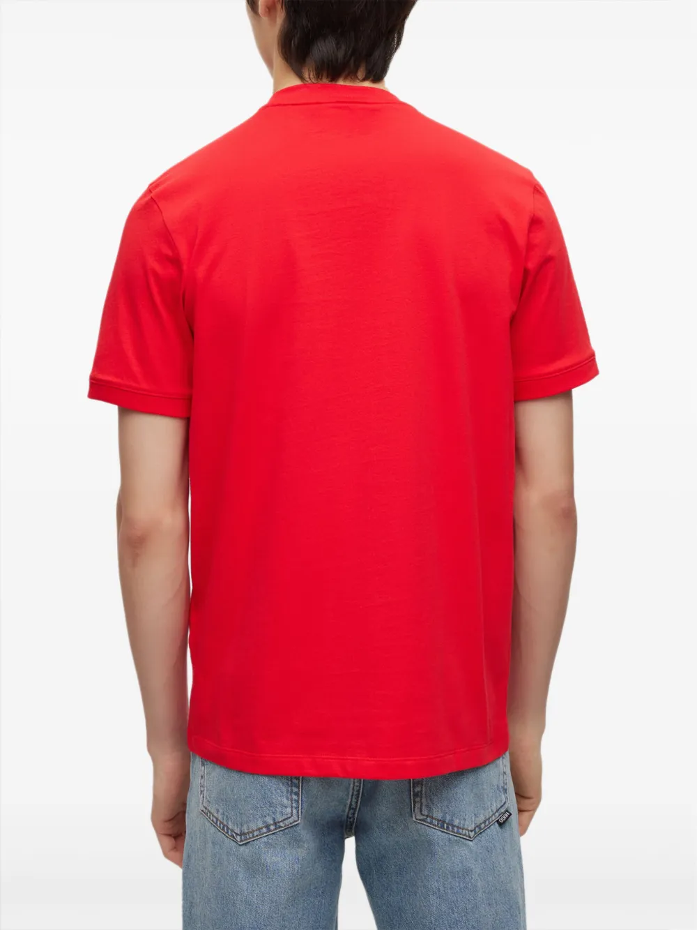 HUGO T-shirt met logopatch Rood