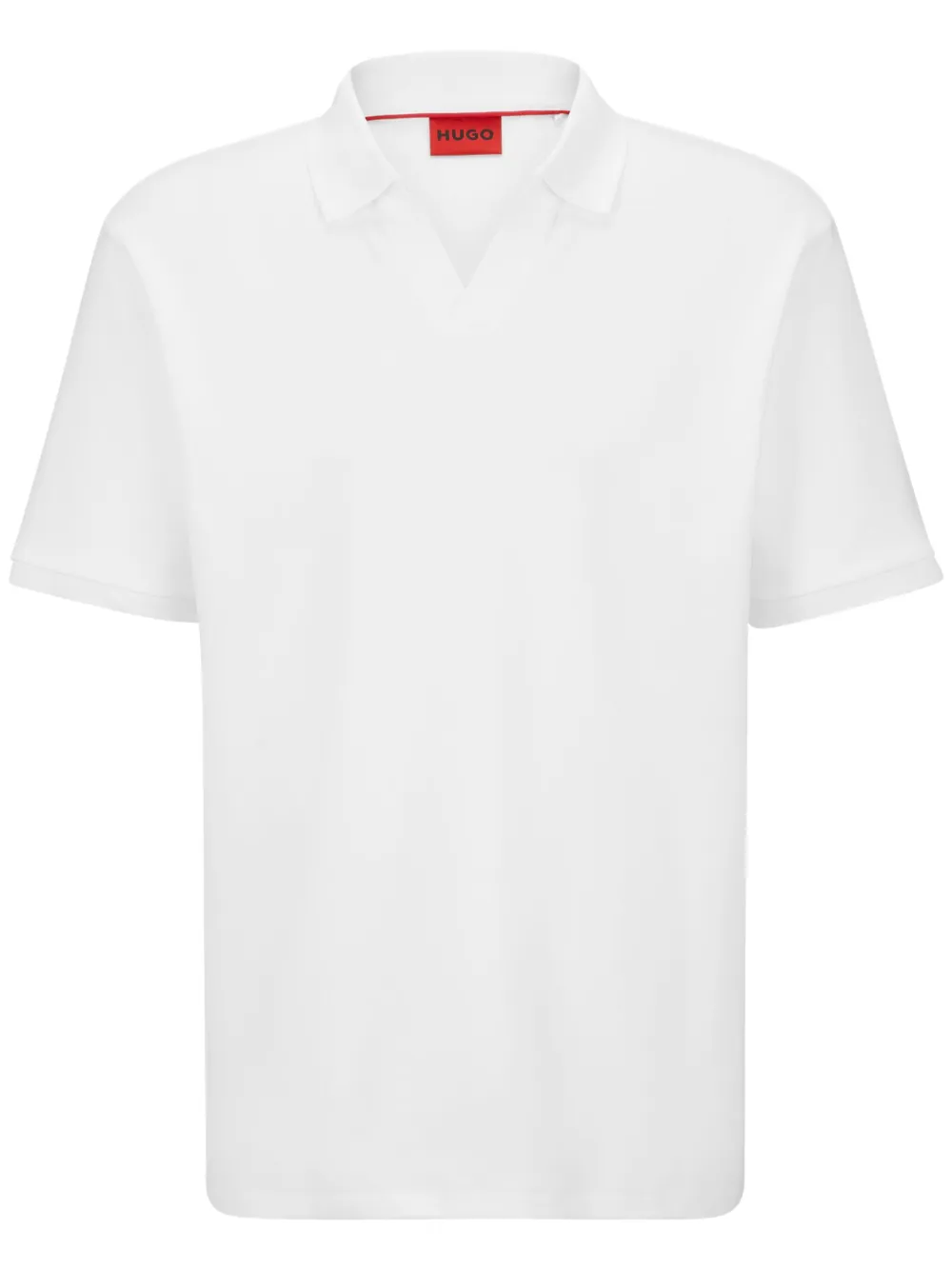 HUGO Camisa polo com fenda na gola | Branco | Image 1
