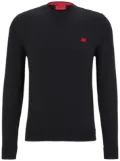 HUGO San Cassius logo-patch jumper - Black