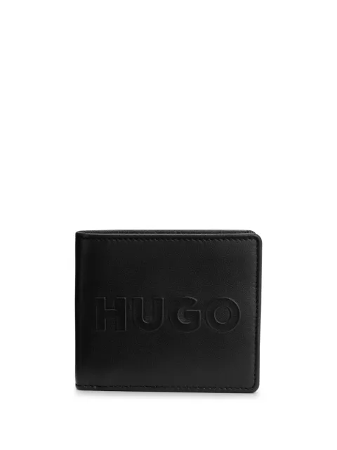 HUGO Carteira dobrável Tyler de couro