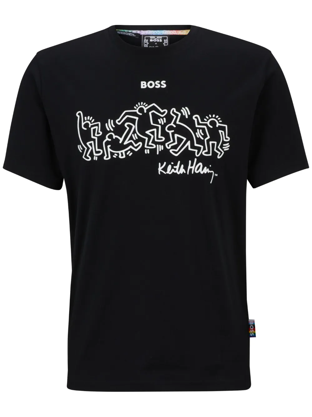 Hugo Boss X Keith Haring T-shirt With Special Logo Artwork In Black