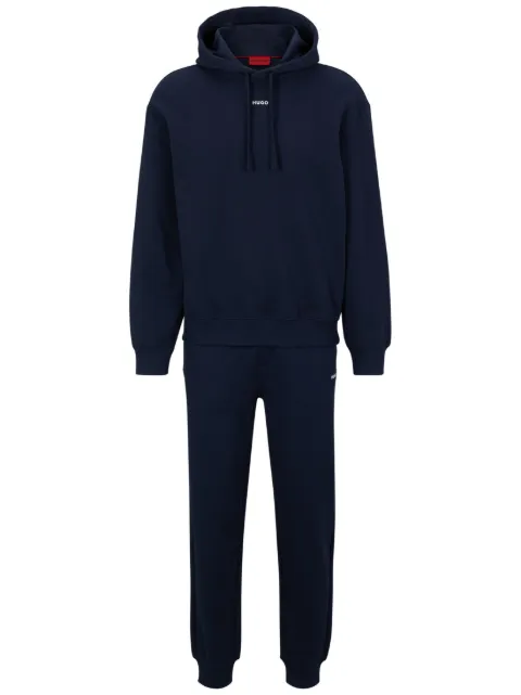 HUGO logo-print cotton hoodie