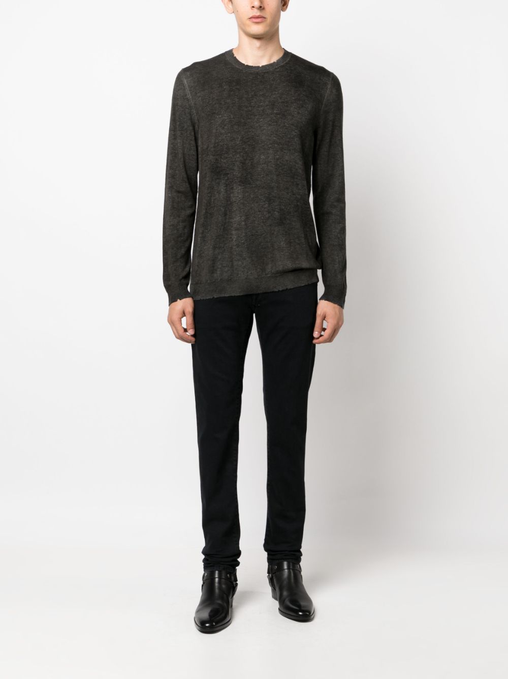 Avant Toi raw-cut edge sweatshirt - Grijs