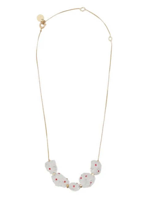 Marni polka dot-motif chain necklace