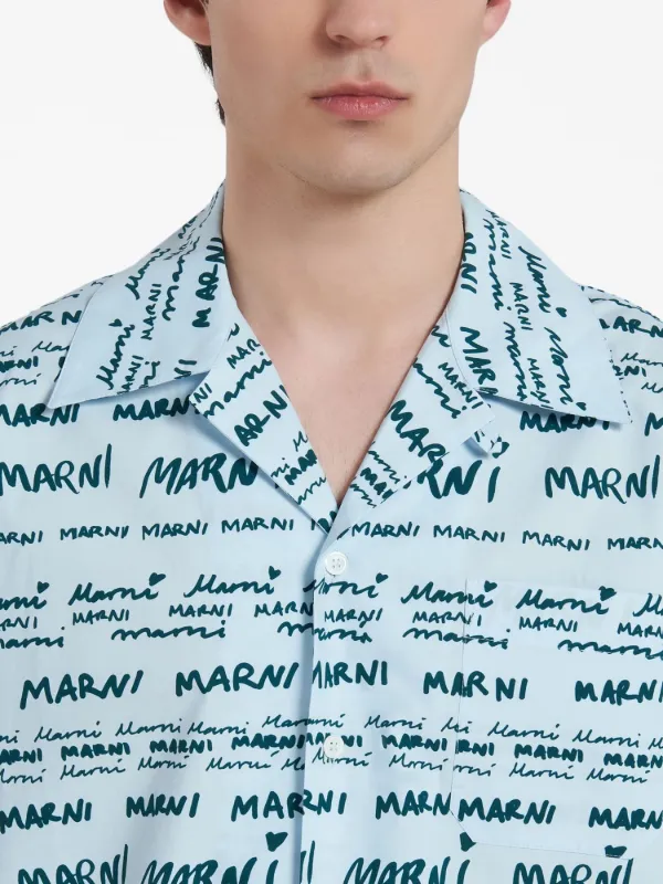 Marni Mega Marni ボーリングシャツ | ブルー | FARFETCH JP