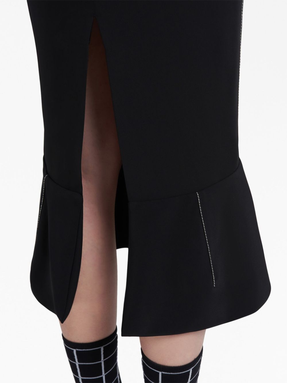 Marni flounce-hem pencil skirt Women