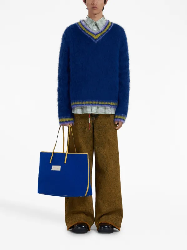 直営店 ‐MARNI- リバーシブル トートバッグ Marni】マルニ Janus リバーシブル トートバッグ (ブラック