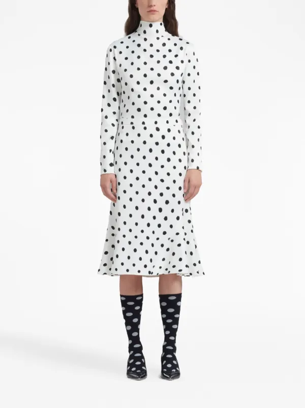 スカート Moschino Flared white skirt with polka dots Flared white skirt with polka dots – Lord & Taylor