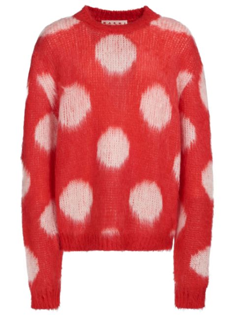 Marni polka-dot intarsia jumper Men