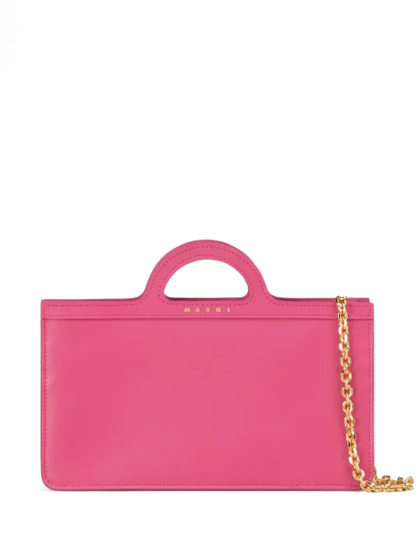 ☆送料関税込☆MARNI マルニ TROPICALIA チェーン ウォレット☆ ブラウン レザー製 Tropicaliaウォレット、チェーンストラップ