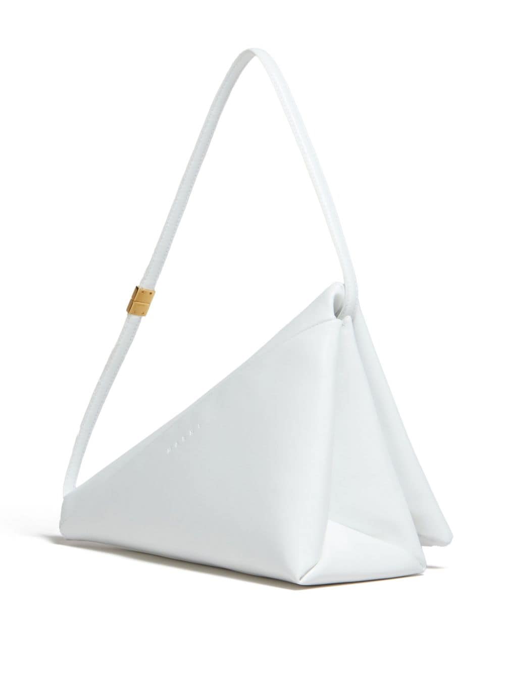 Shop Marni Prisma Triangle Shoulder Bag In White