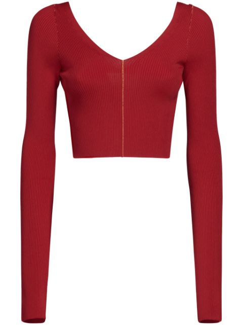 Marni ribbed V-neck jumper Women