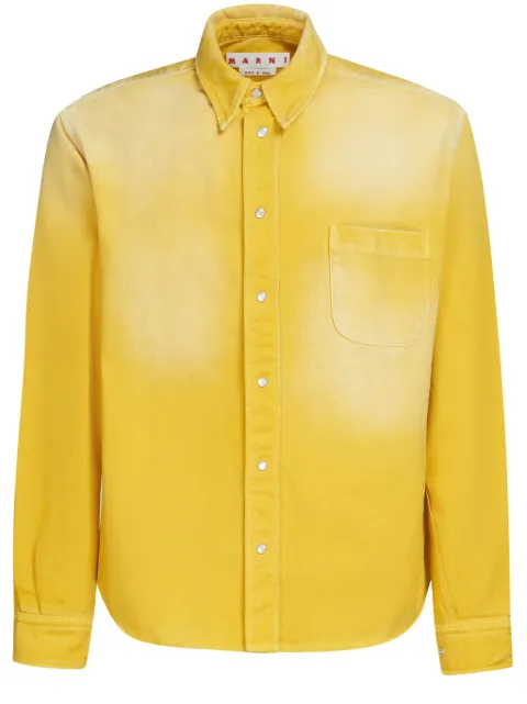 Marni overdyed denim shirt