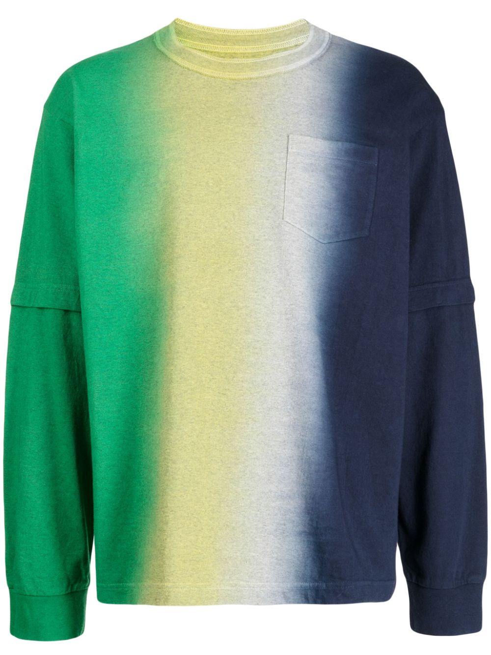 Sacai tie-dye Pattern Cotton long-sleeve T-shirt - Farfetch