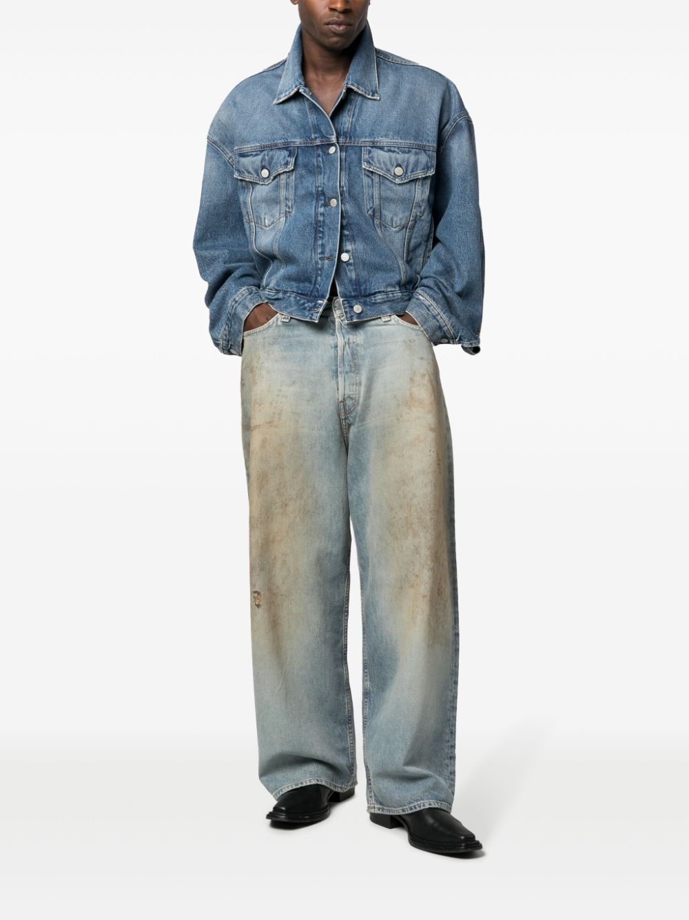 Acne Studios Jeans met wijde pijpen - Blauw