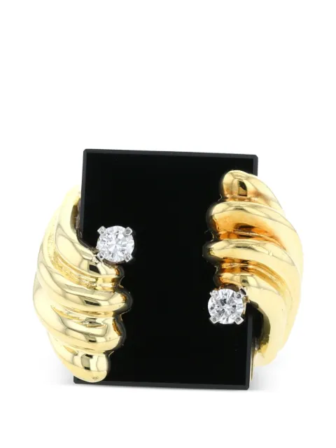 Cartier 1970s diamond and onyx ring