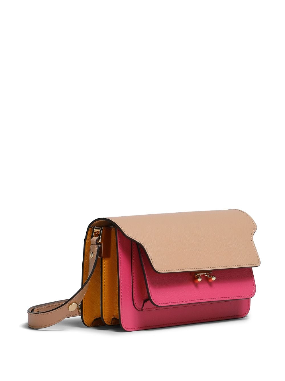 Shop Marni Trunk E/w Shoulder Bag In Rosa