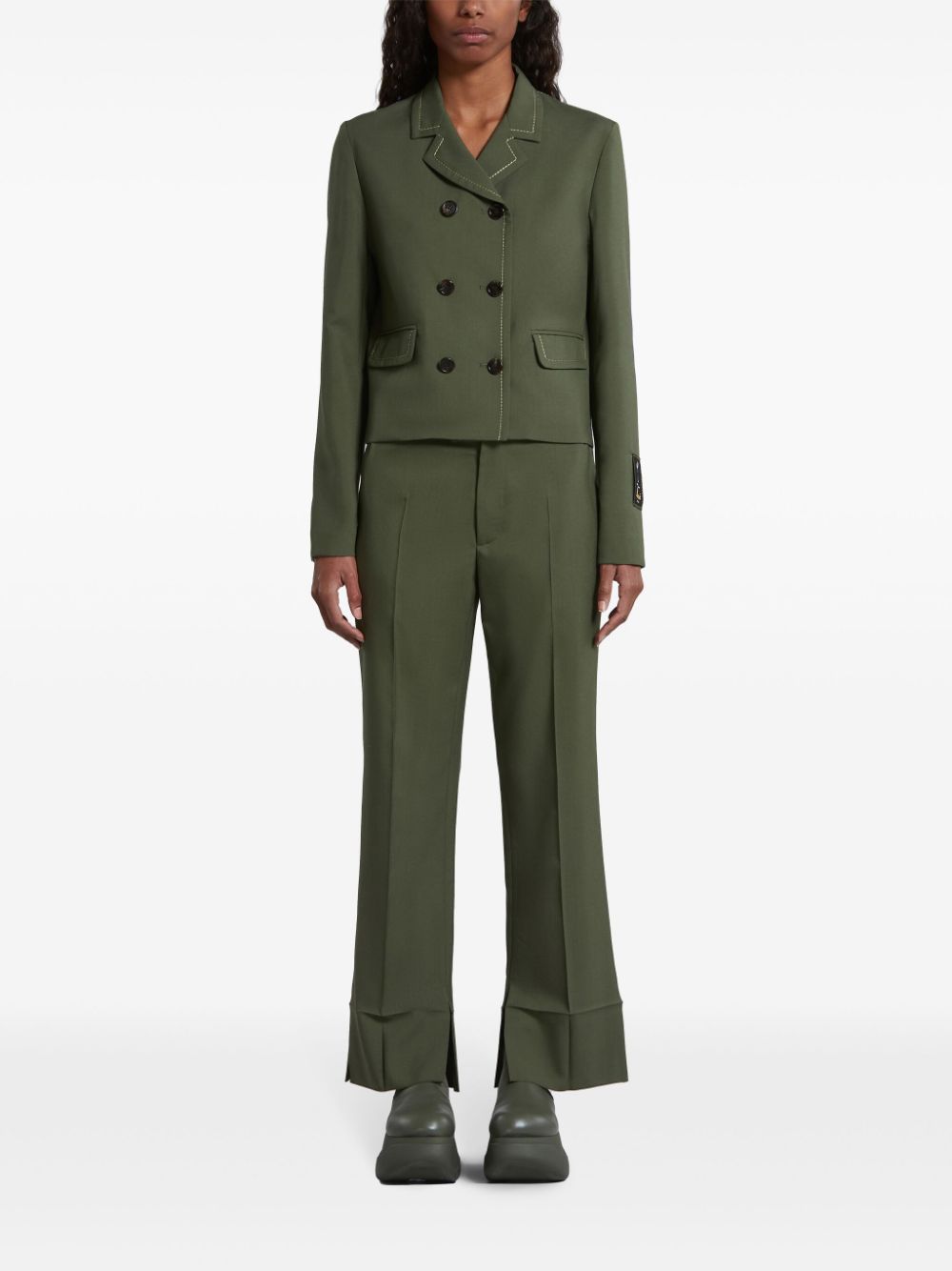 Marni straight-leg tailored trousers - Green