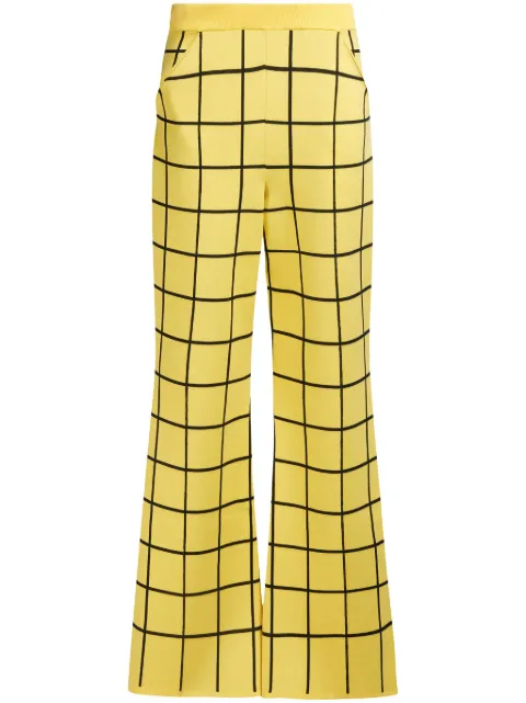 Marni checked flared trousers