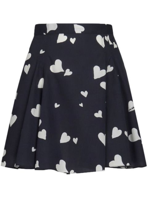 Marni Bunch of Hearts flared miniskirt Women