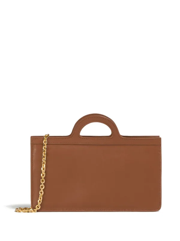 【国内発】MARNI TROPICALIA チェーンウォレット 長財布 ブラウン レザー製 Tropicaliaロングウォレット、チェーン