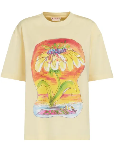 Marni graphic-print cotton T-shirt