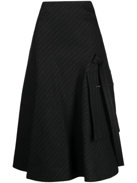 sacai pinstripe wool skirt