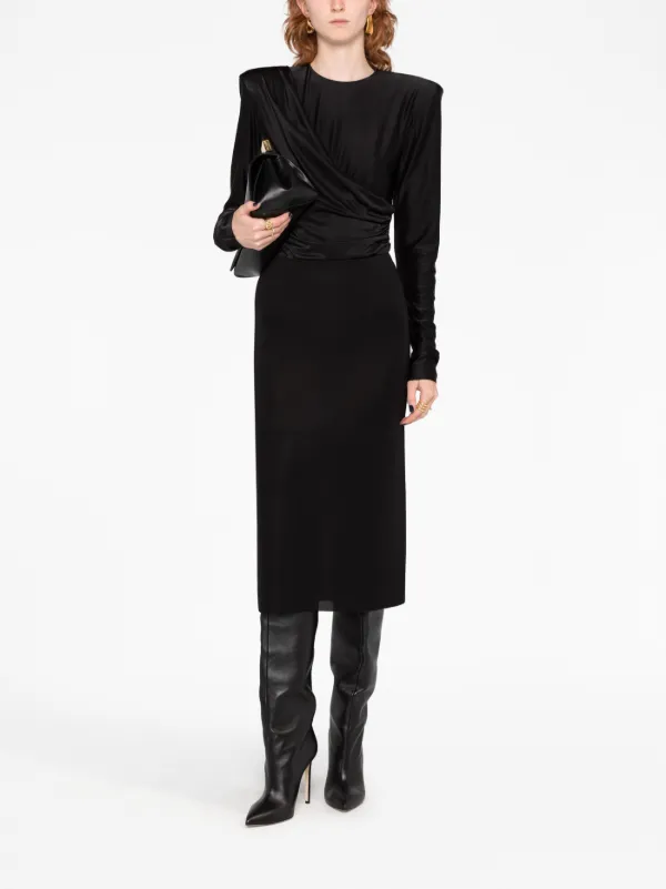 TOMFORD ハイウエスト ストレッチ ミディ スカート TOM FORD ハイウエスト スカート | ブラック | FARFETCH JP