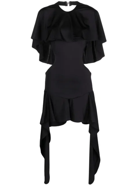 The Attico Airi cape-effect cut-out minidress