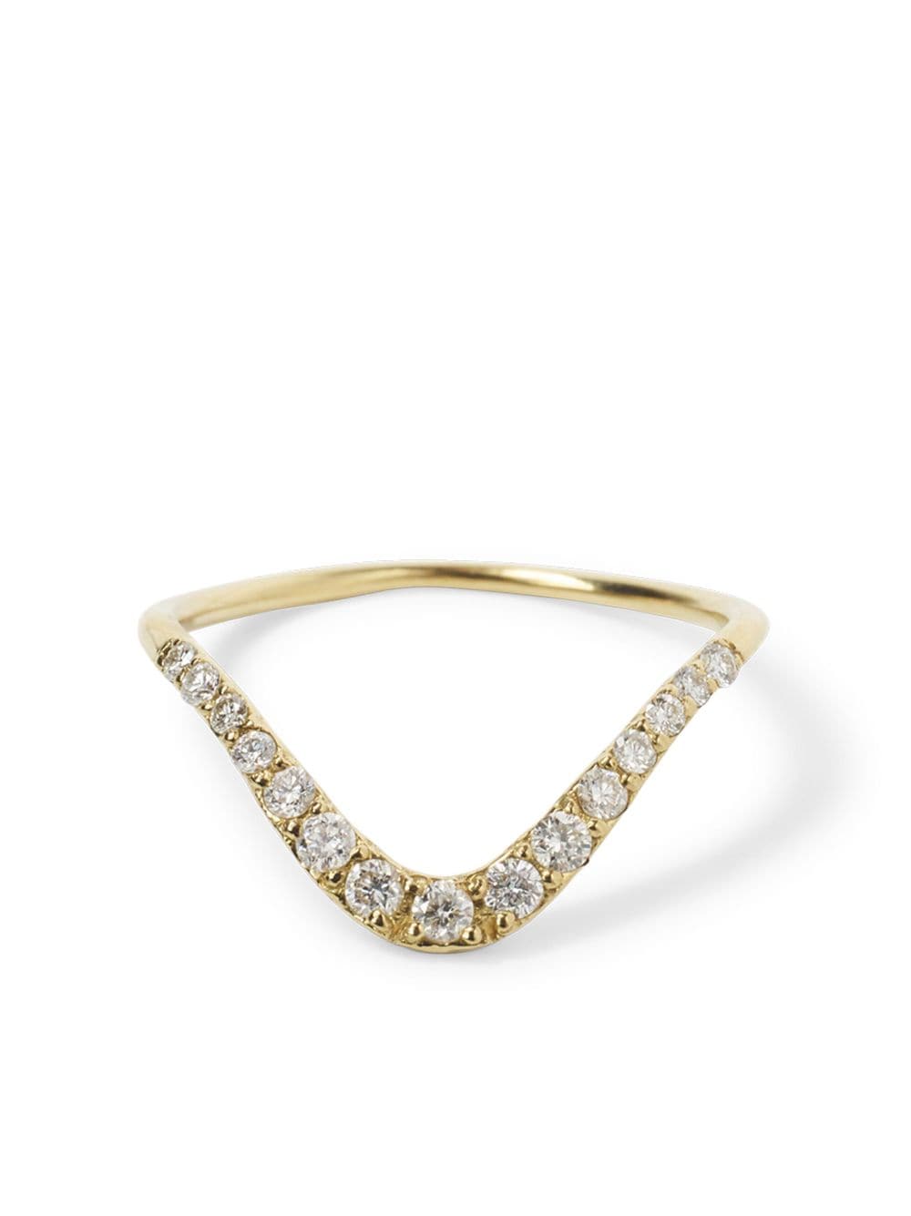 The Alkemistry 18kt Yellow Gold Large Wave Diamond Ring