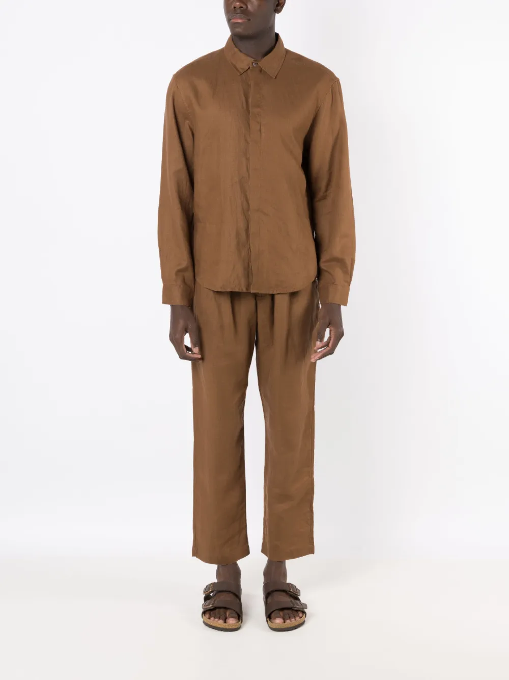Handred Geplooide pantalon - Bruin