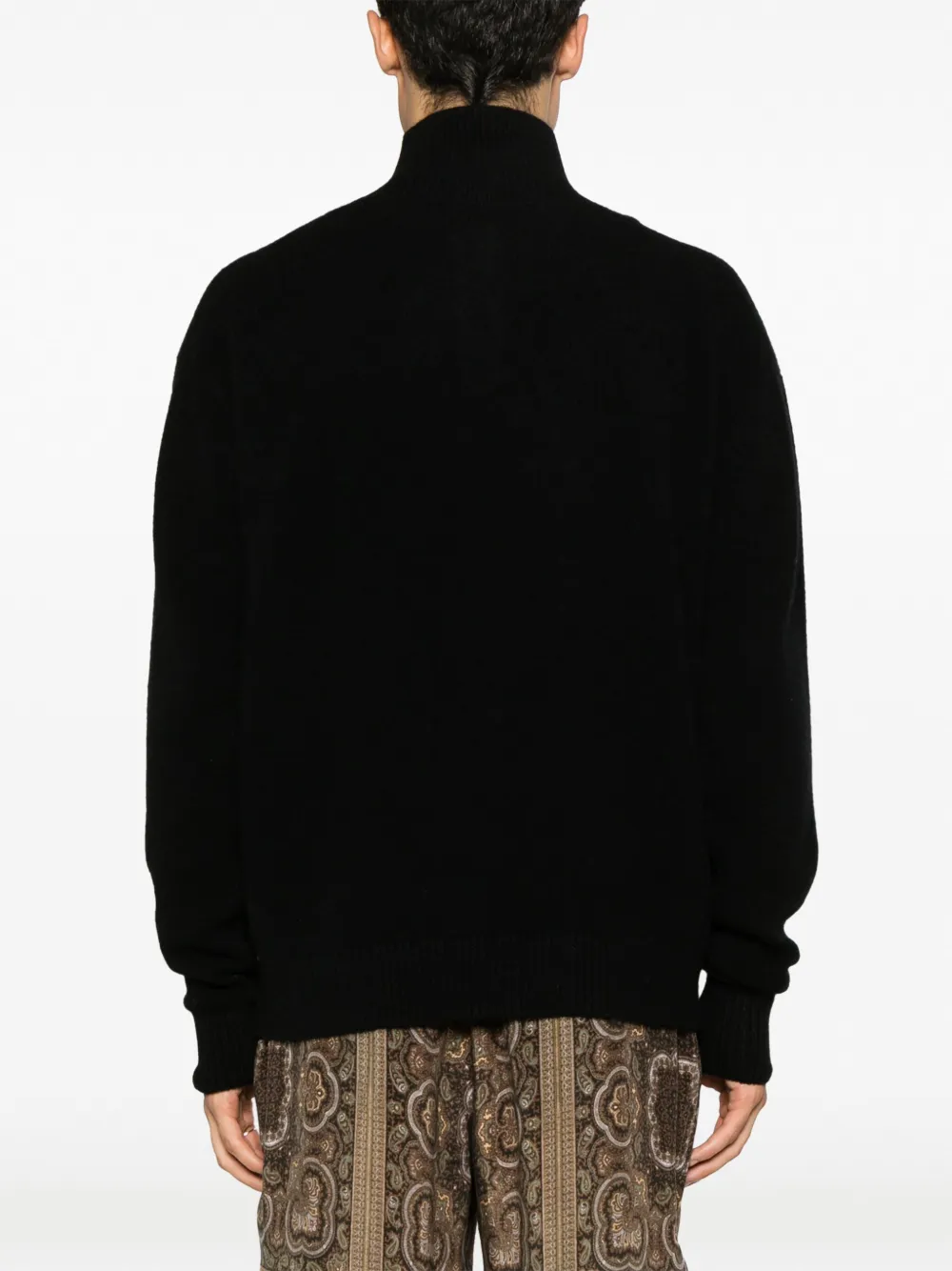 The Elder Statesman Trui met halve rits Zwart