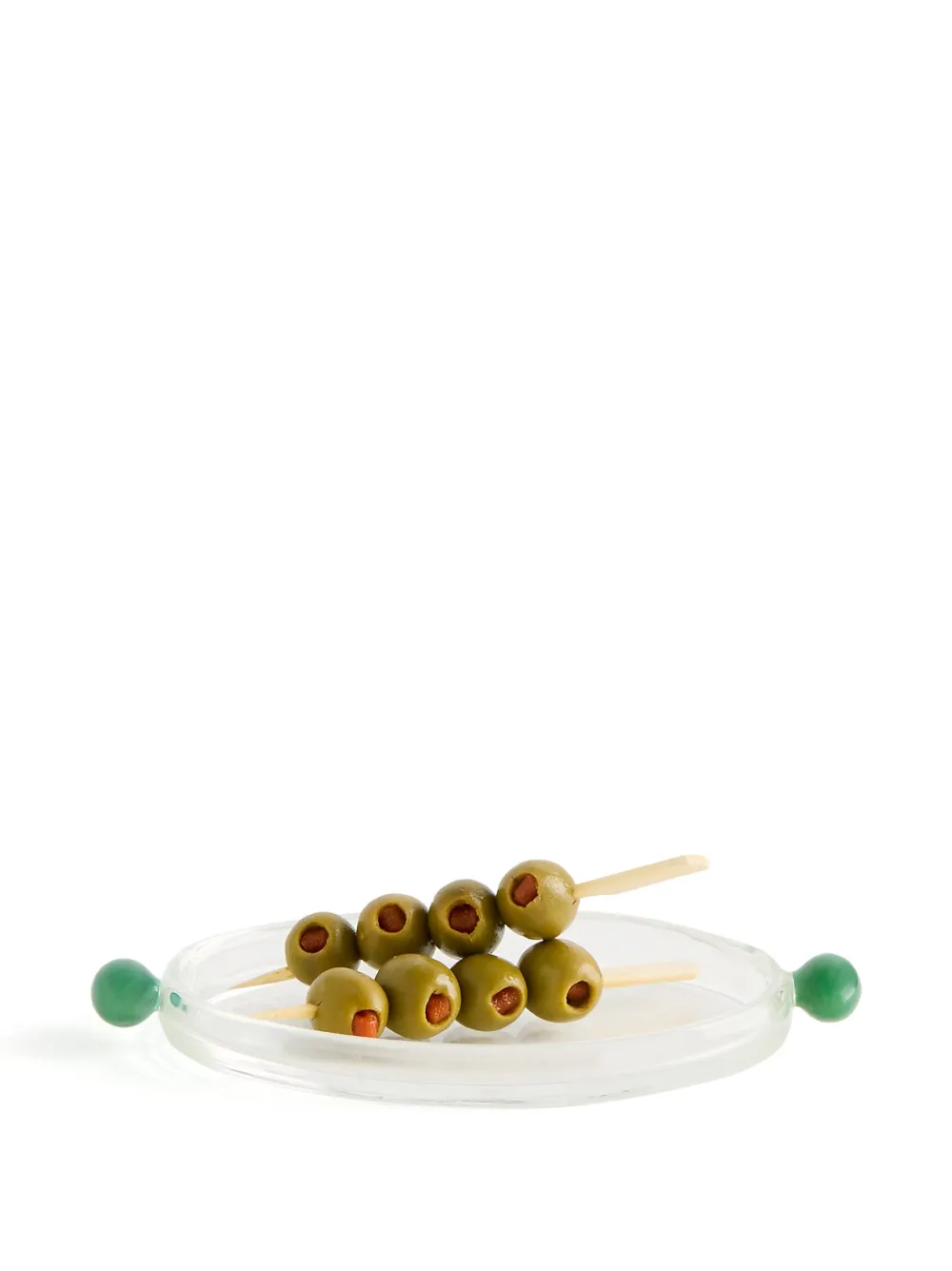 Maison Balzac Clear Olive Plate In Green