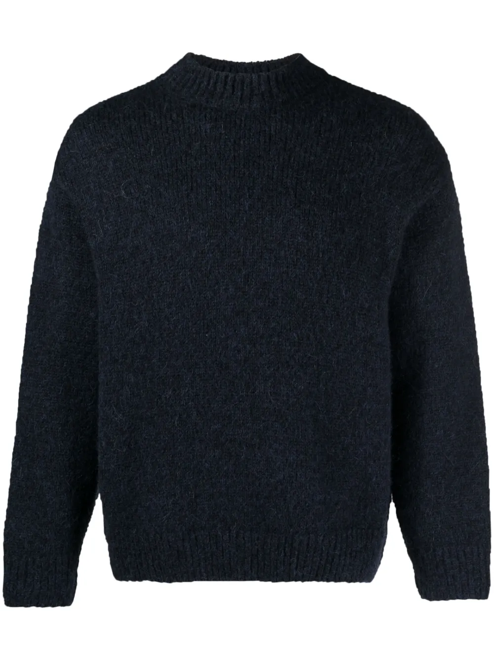 Jacquemus La Maille Pavane Relaxed-fit Alpaca-wool-blend Jumper In Blue