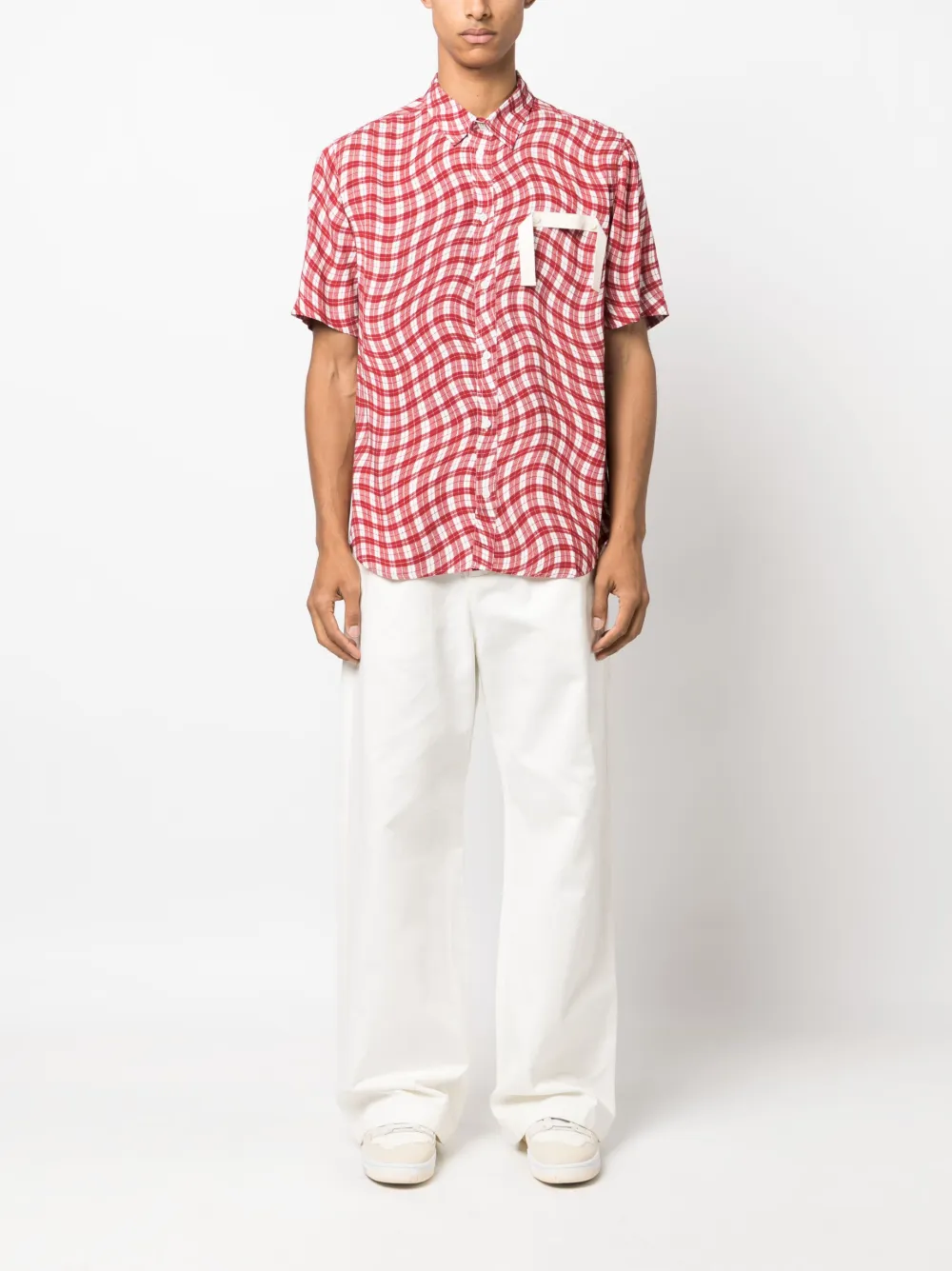 Jacquemus Geruit overhemd - Rood