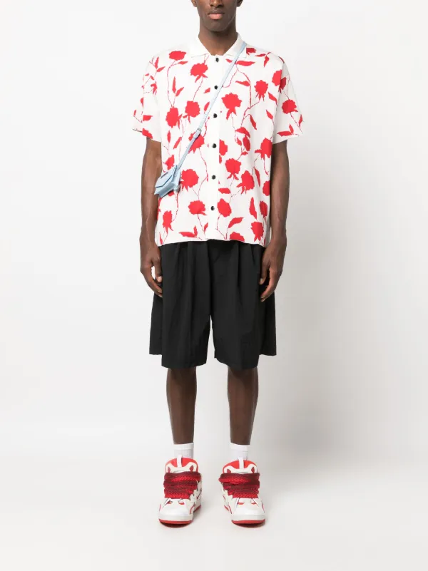 Jacquemus La Chemise Maille rose-jacquard Shirt | White