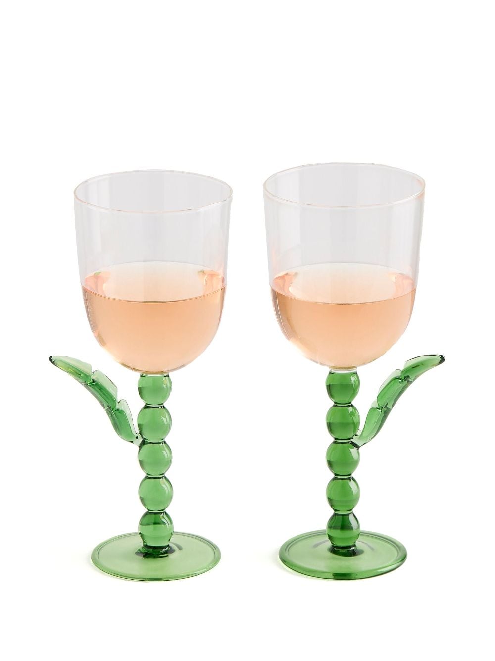 Shop Maison Balzac Palmier Wine Glasses (set Of Two) In Neutrals