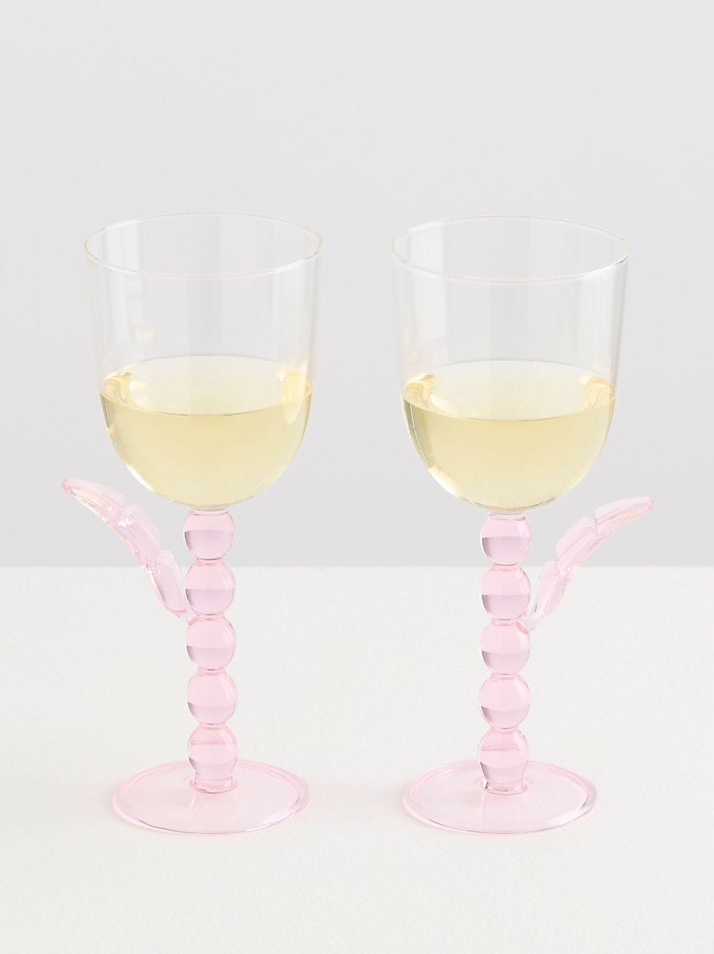 Shop Maison Balzac Palmier Wine Glasses (set Of Two) In Neutrals