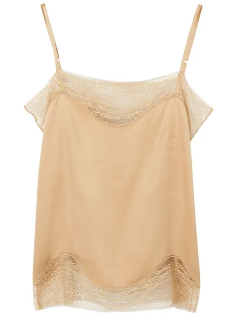 Burberry Equestian Knight-print jacquard silk top